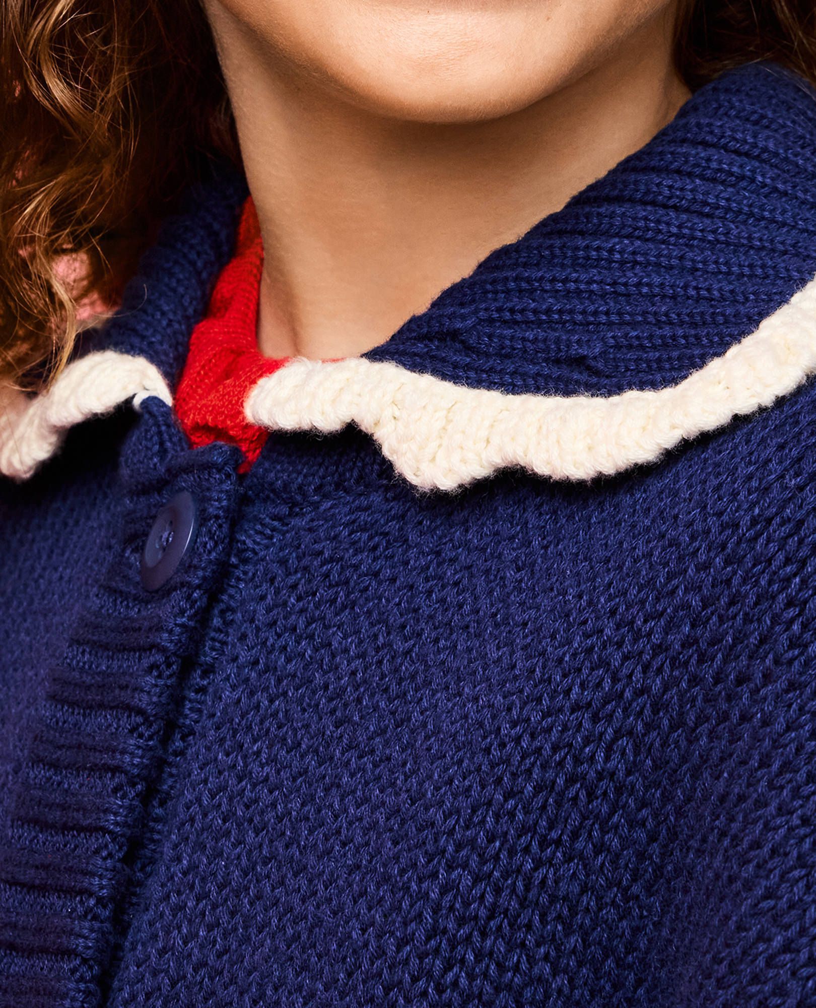 Collared Bow Pocket Cardigan - Image 7