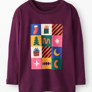 Holiday Long Sleeve Relaxed Fit Graphic T-Shirt