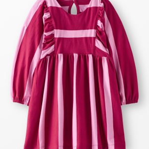 Long Sleeve Striped Dress with Pockets