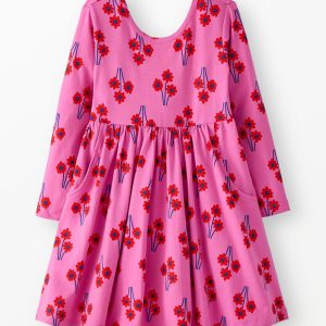 Long Sleeve Skater Dress with Pockets