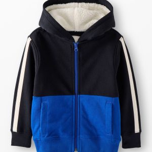 Faux Shearling Lined Hoodie