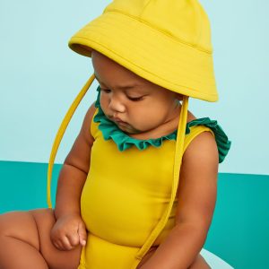 Baby One-Piece Fruit Swimsuit & Swim Hat Set