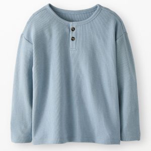 Relaxed Fit Waffle Henley