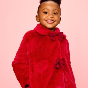 Faux Fur Bow Coat