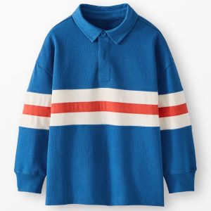 Pieced Stripe Rugby Shirt