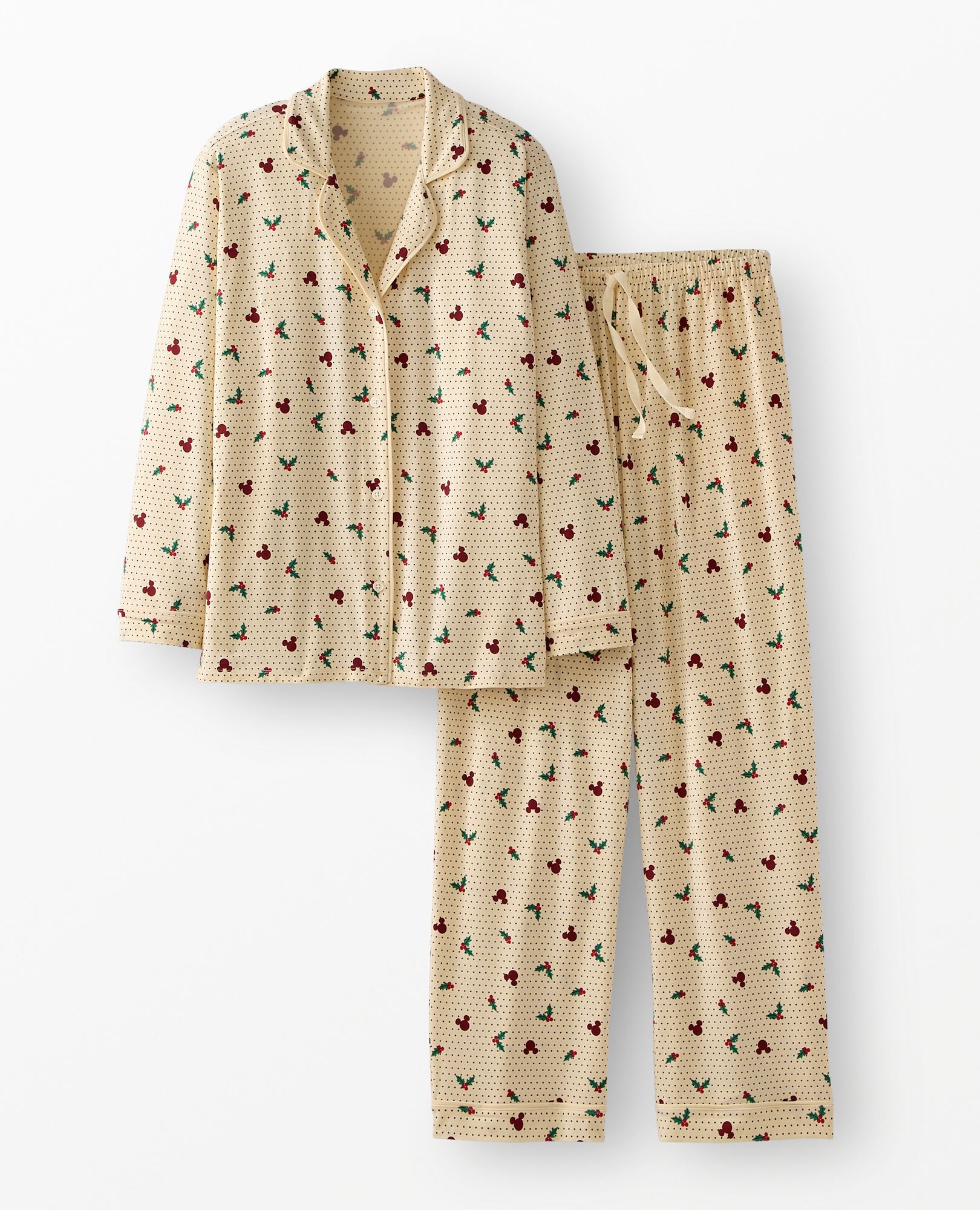 Women's Disney Mickey Mouse Holiday HannaSoft? Long Sleeve Pajama Set
