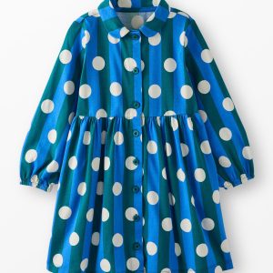 Balloon Sleeve Shirt Dress with Pockets