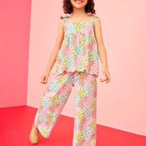 Sleeveless Linen Top & Wide Leg Pants Set