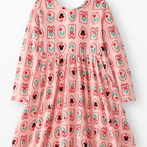 Disney Minnie Mouse Valentine's Long Sleeve Skater Dress with Pockets
