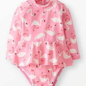Baby One-Piece Skirted Rashguard Swimsuit