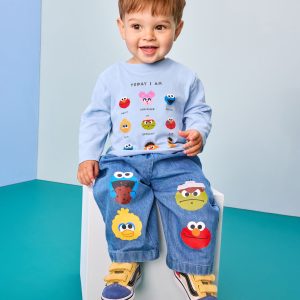 Sesame Street Denim Barrel Pants