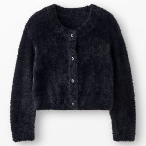 Cropped Feather Cardigan