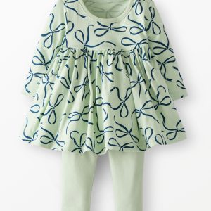 Baby Holiday Long Sleeve Everywhere Dress & Leggings Set