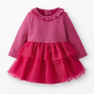 Baby Long Sleeve Tulle Sparkle Dress