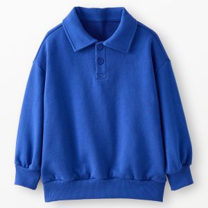 French Terry Polo Sweatshirt