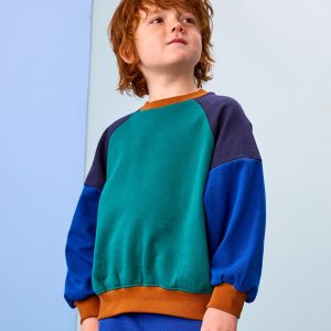French Terry Colorblock Bubble Sweatshirt