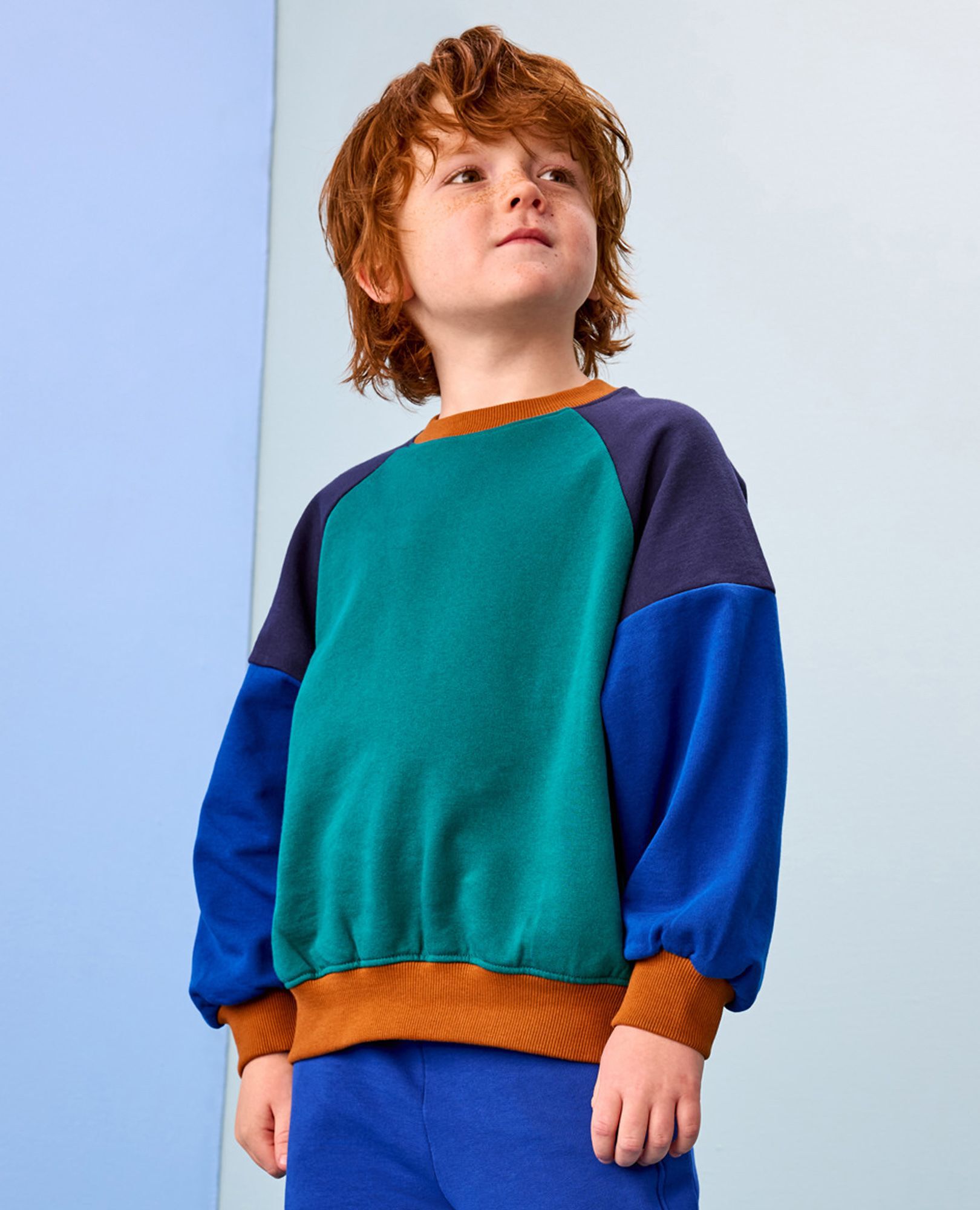 French Terry Colorblock Bubble Sweatshirt - Image 3