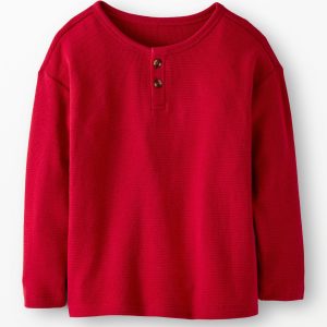 Relaxed Fit Waffle Henley