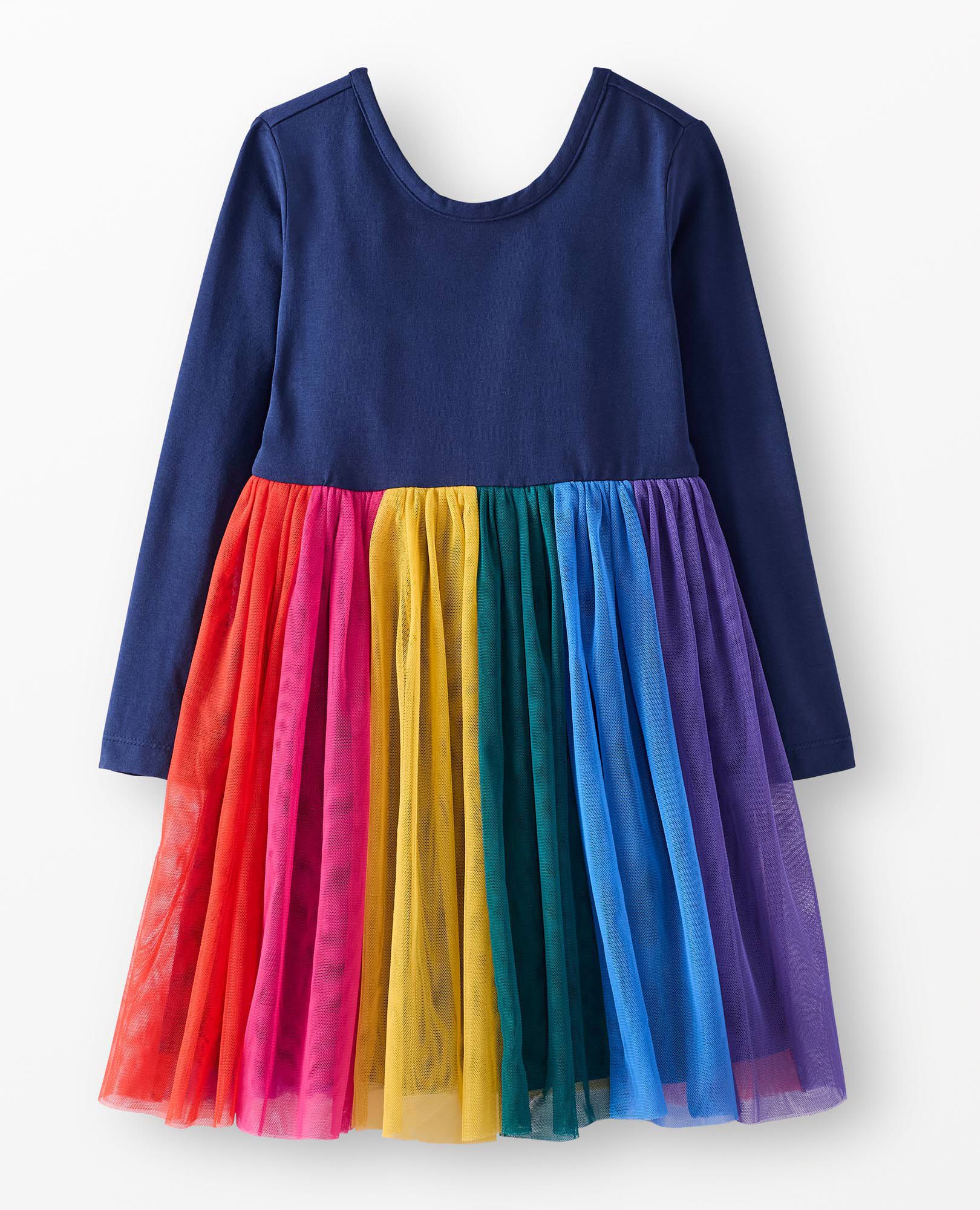 Long Sleeve Tulle Rainbow Dress - Image 10