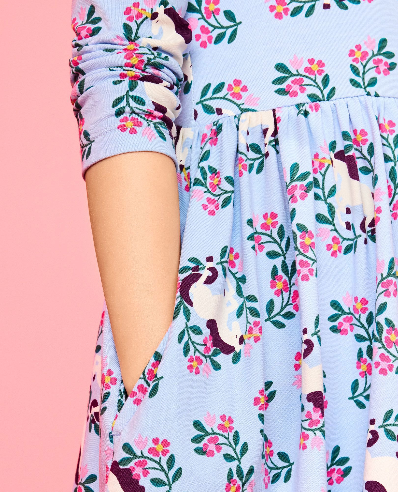 Long Sleeve Ruffle Skater Dress with Pockets - Image 7