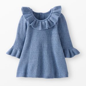 Baby Ruffle Collar Sweater Dress