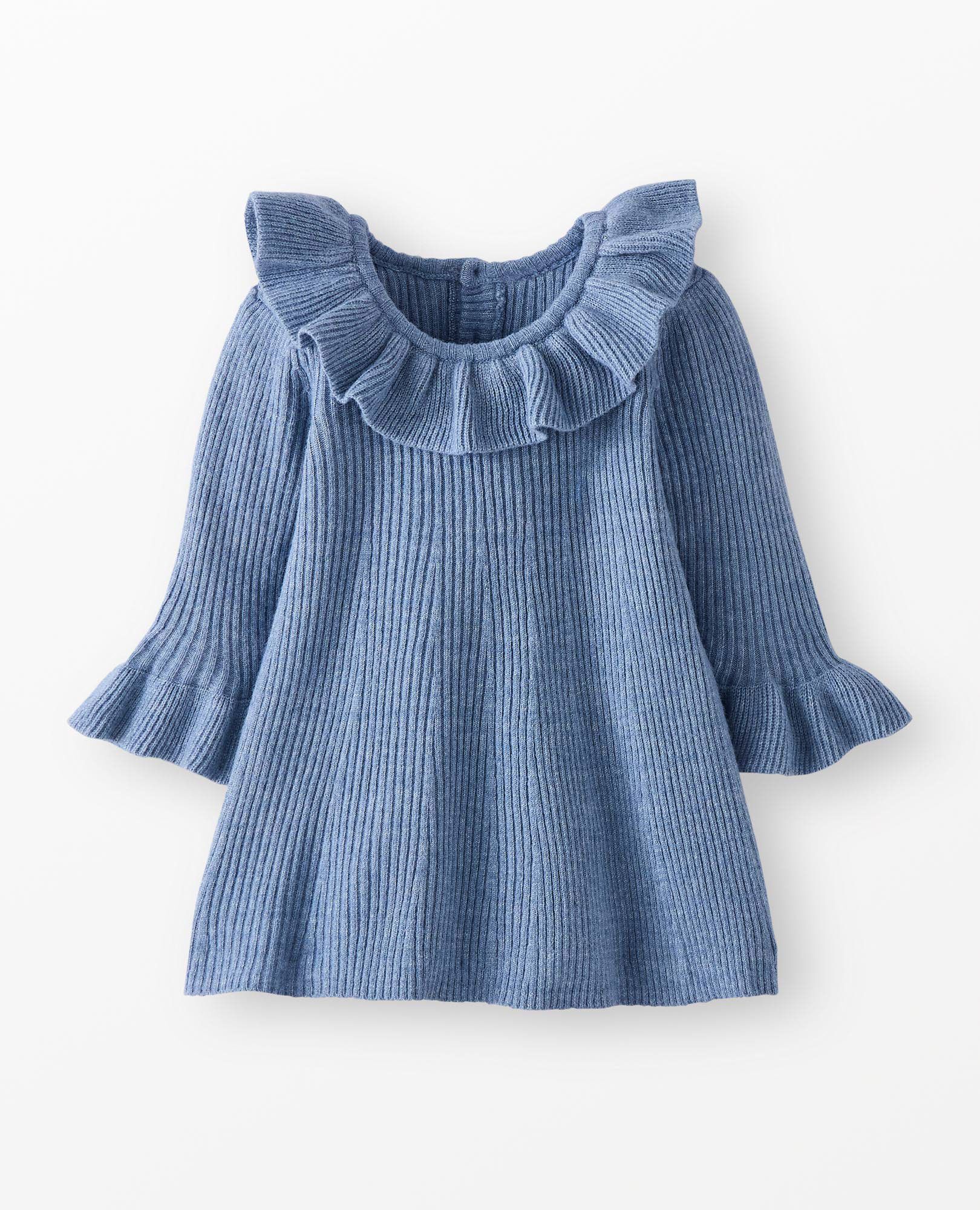 Baby Ruffle Collar Sweater Dress