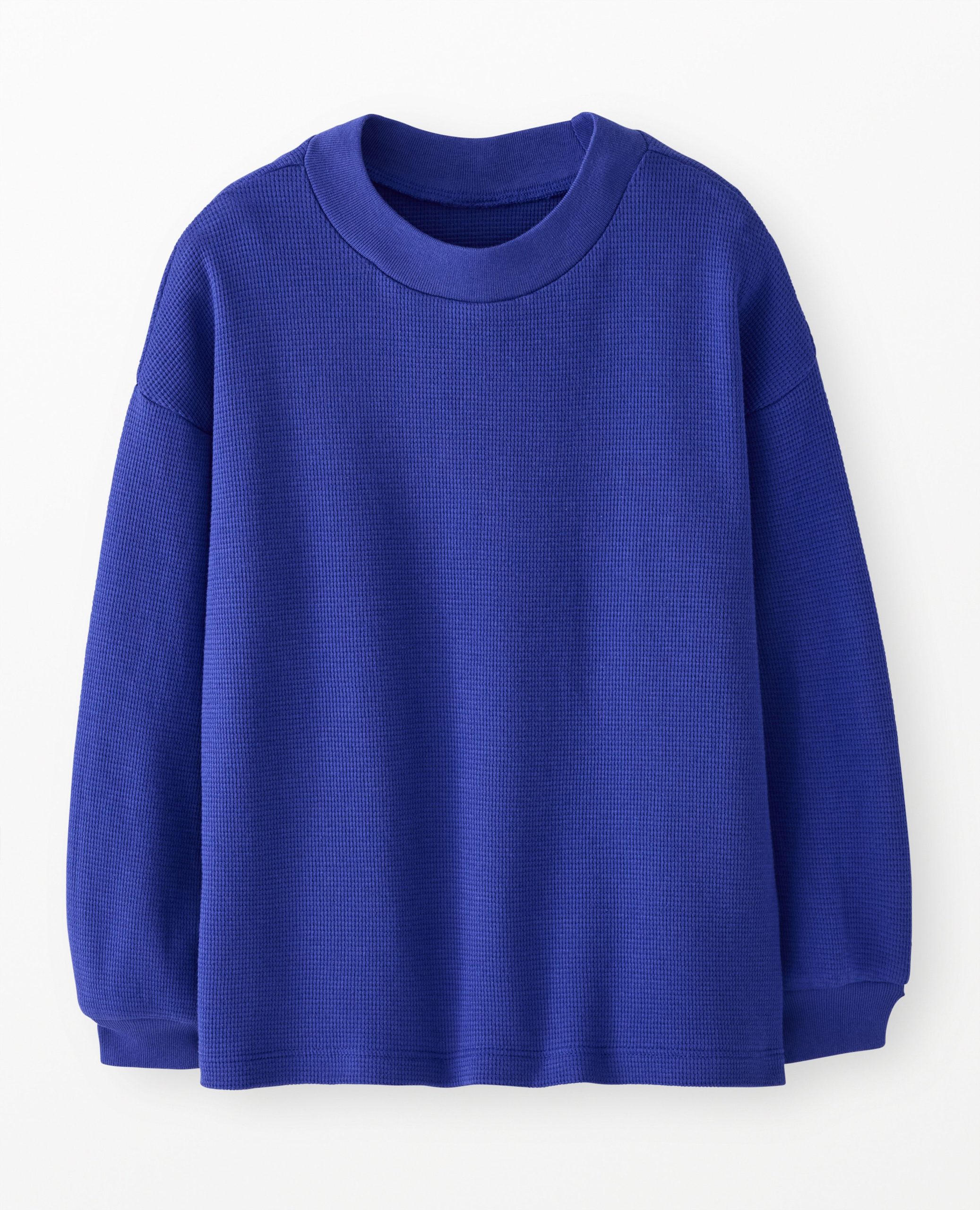 Long Sleeve Oversized Waffle Crewneck - Image 5