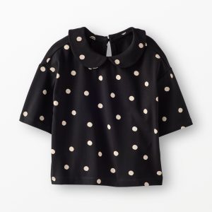 Elbow-Sleeve Collared T-Shirt