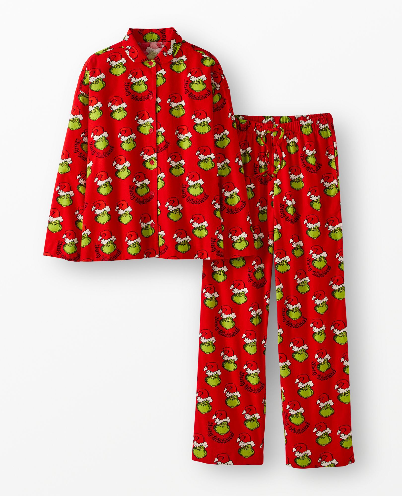 Women's Dr. Seuss Grinch Flannel Pajama Set