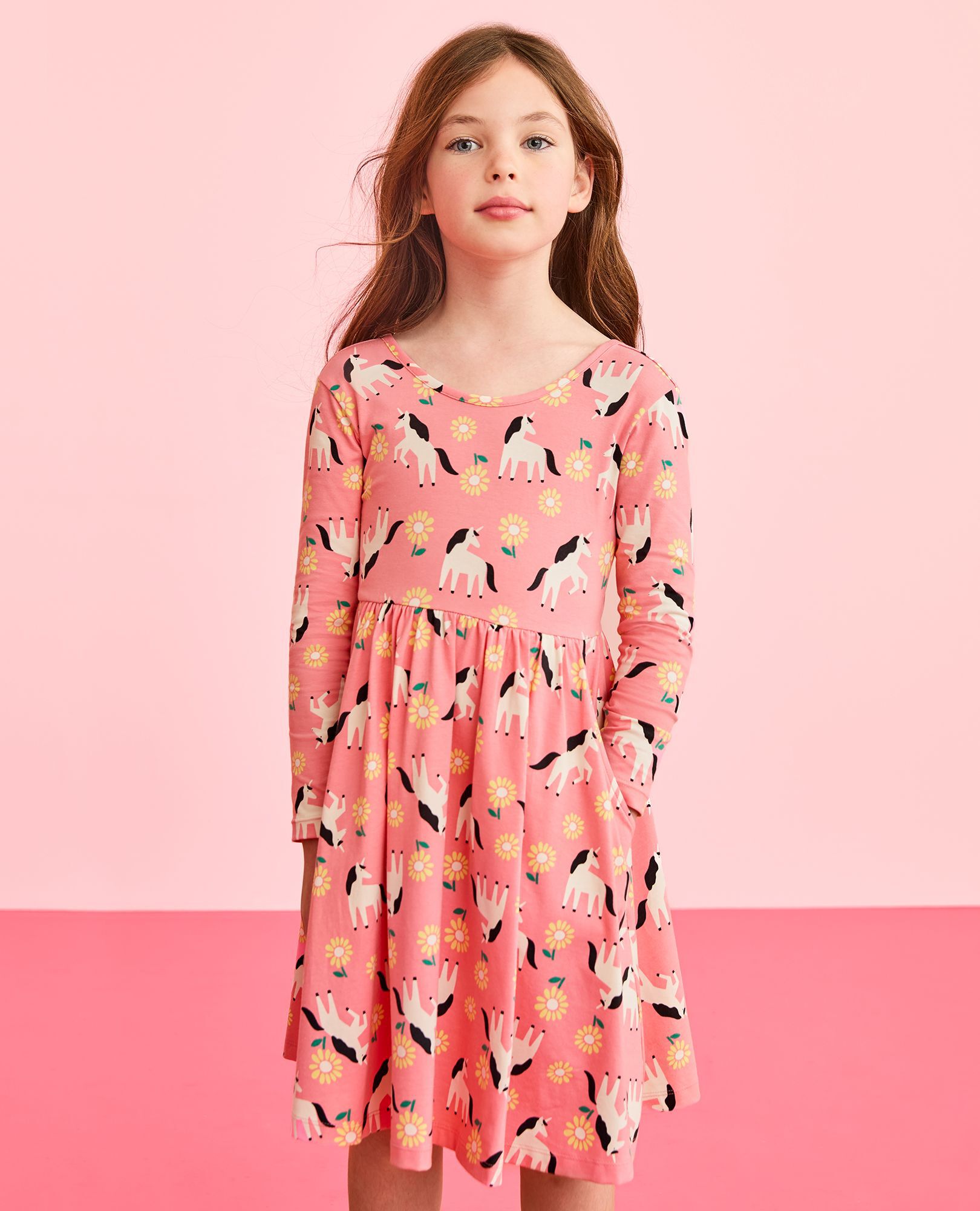Long Sleeve Skater Dress with Pockets - Image 10