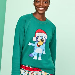 Adult Bluey Holiday French Terry Sweatshirt
