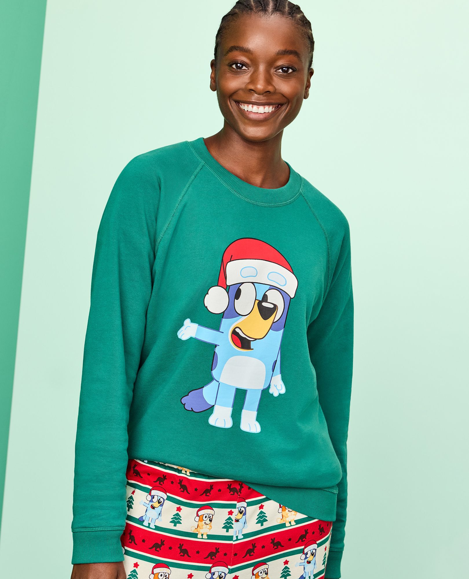 Adult Bluey Holiday French Terry Sweatshirt