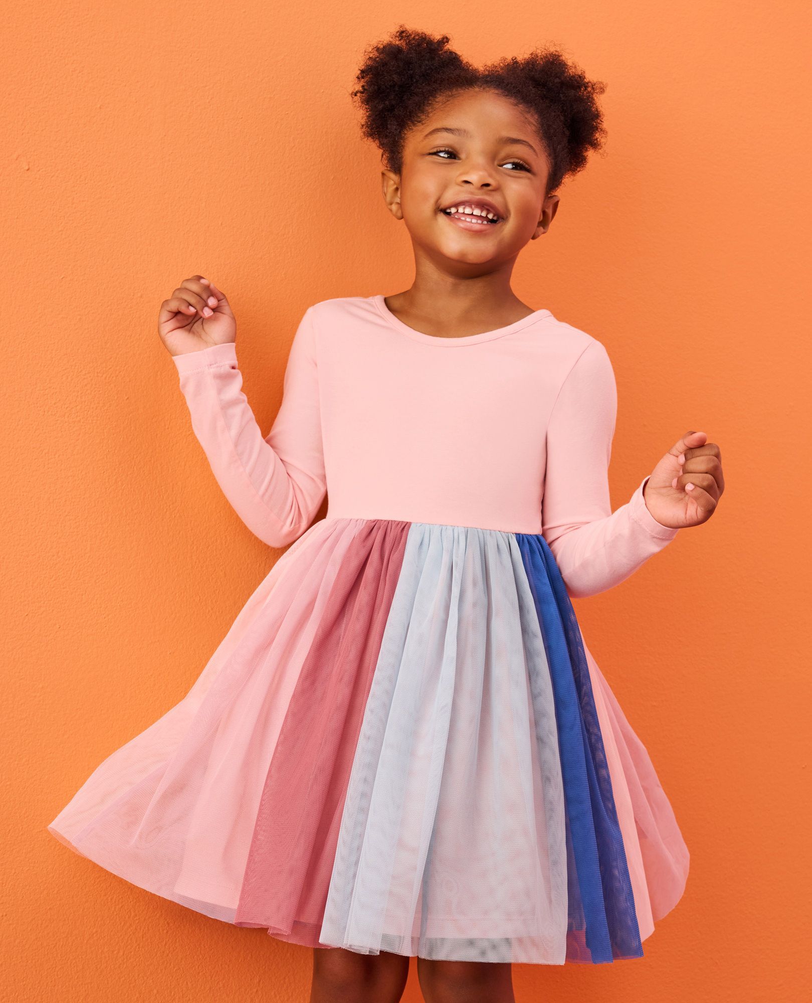 Long Sleeve Tulle Rainbow Dress - Image 7