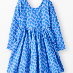 Long Sleeve Skater Dress with Pockets