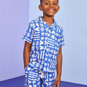 Disney Mickey Mouse Poplin Button Up Shirt & Shorts Set