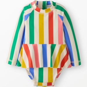 Baby One-Piece Skirted Rashguard Swimsuit