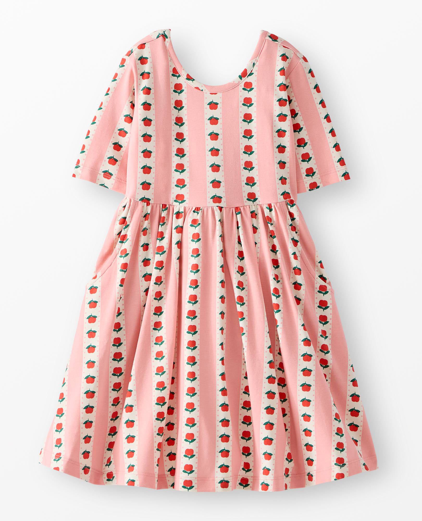 Elbow Sleeve Skater Dress with Pockets - Image 12