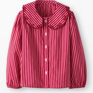 Long Sleeve Poplin Collared Top