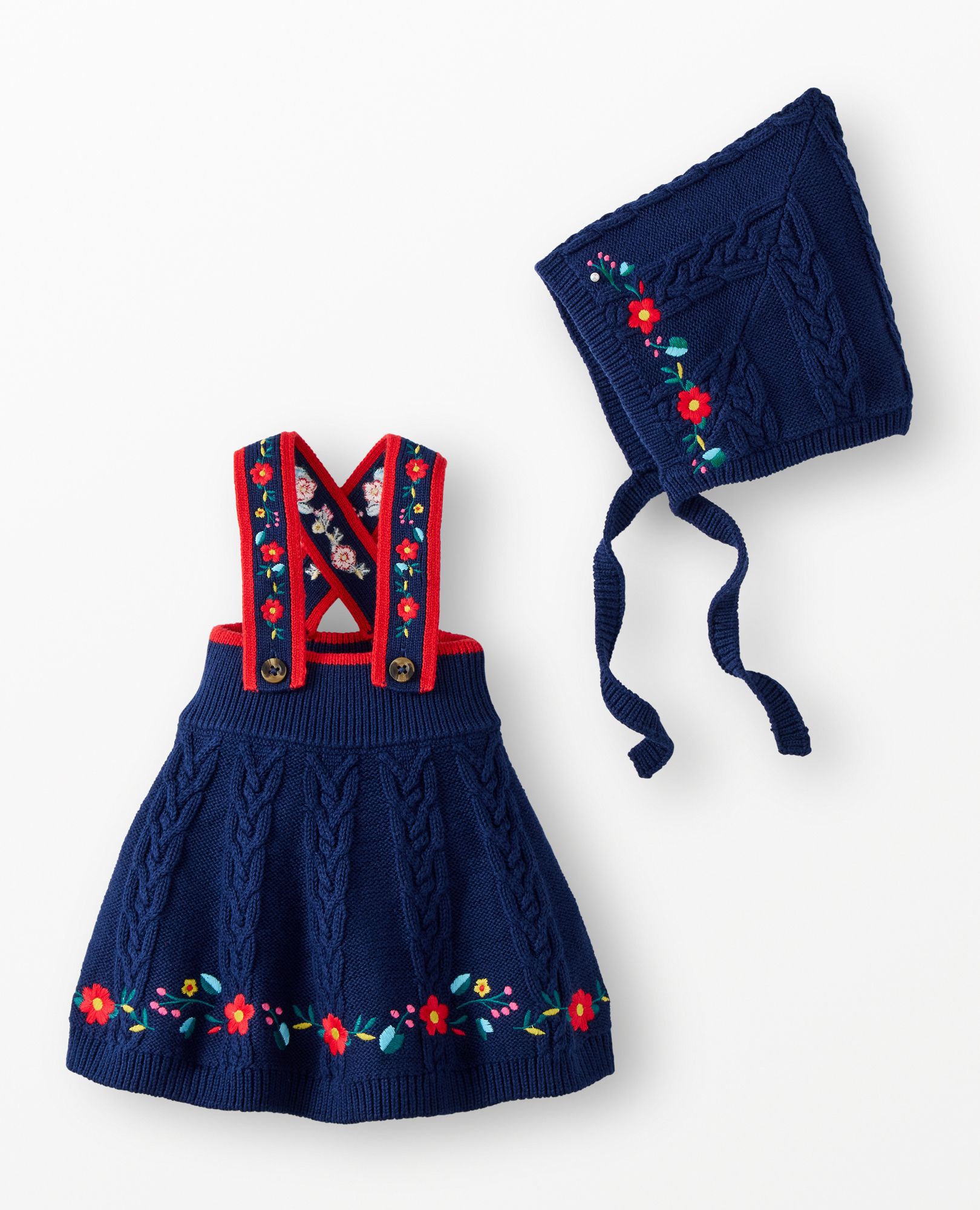Baby Sweater Dress & Hat Set
