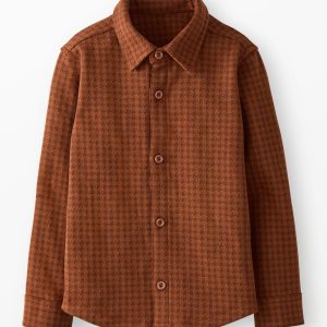 Relaxed Fit Jacquard Button Up Shirt
