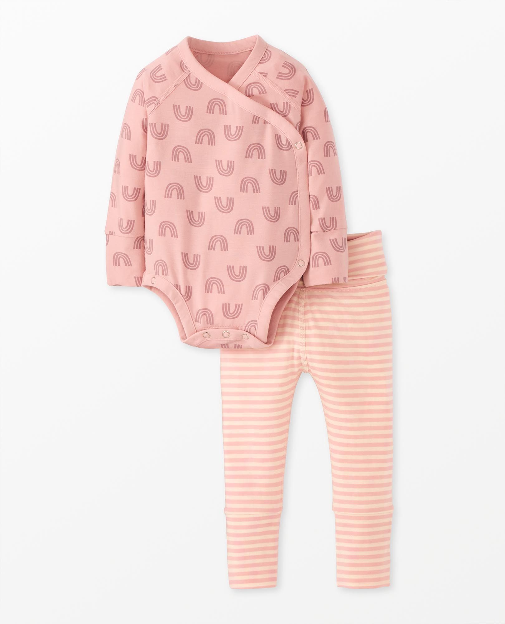 Baby Layette Wrap Top & Wiggle Pants in HannaSoft?