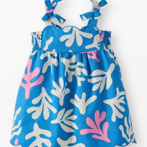 Baby Sleeveless Linen Bow Strap Dress
