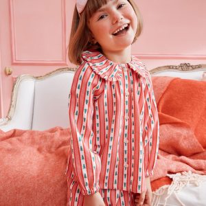 Holiday Flannel Ruffle Pajama Set