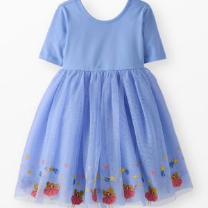 Embroidered Tulle Dress