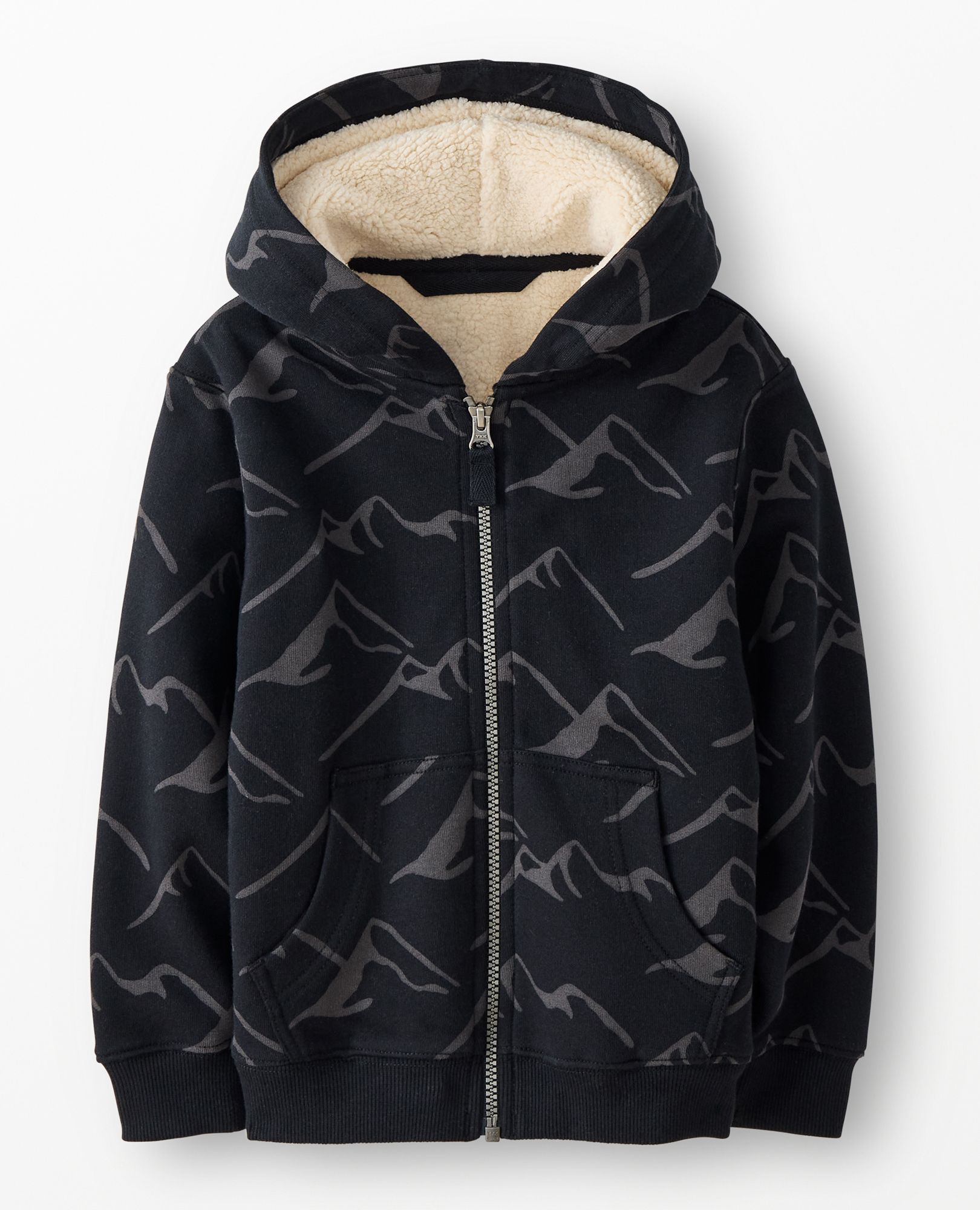 Faux Shearling French Terry Hoodie