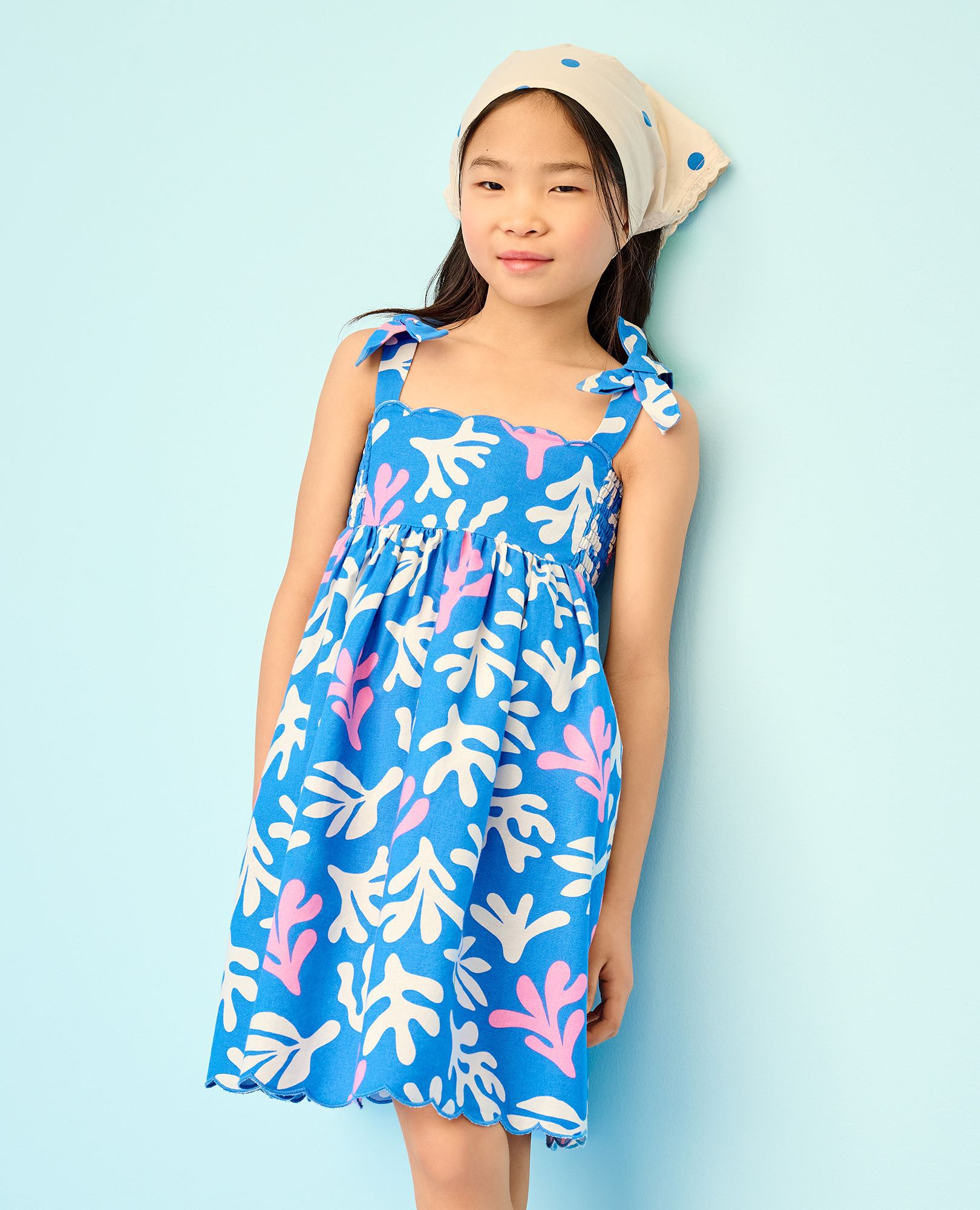Sleeveless Linen Bow Strap Dress - Image 5