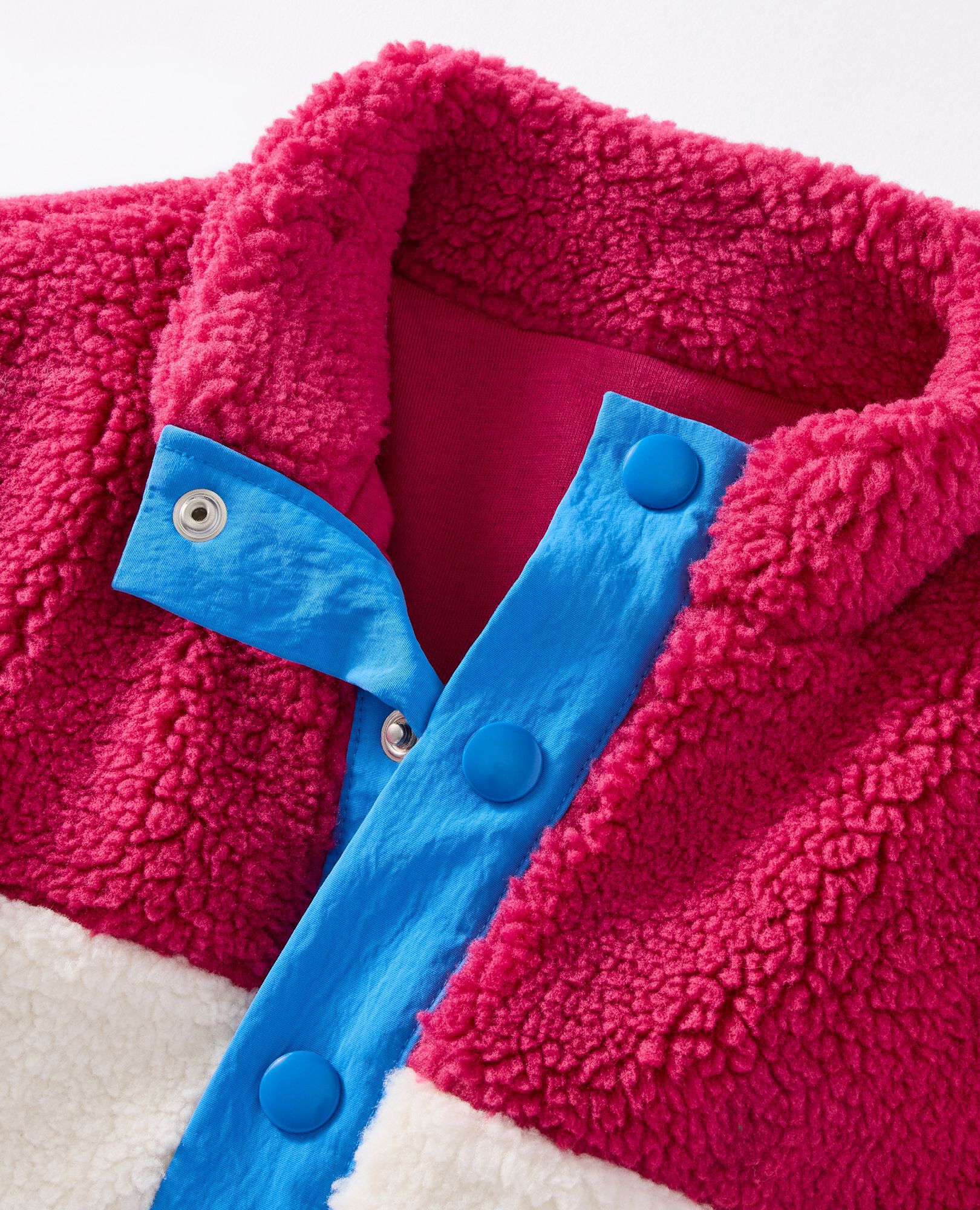Faux Shearling Colorblock Jacket - Image 2