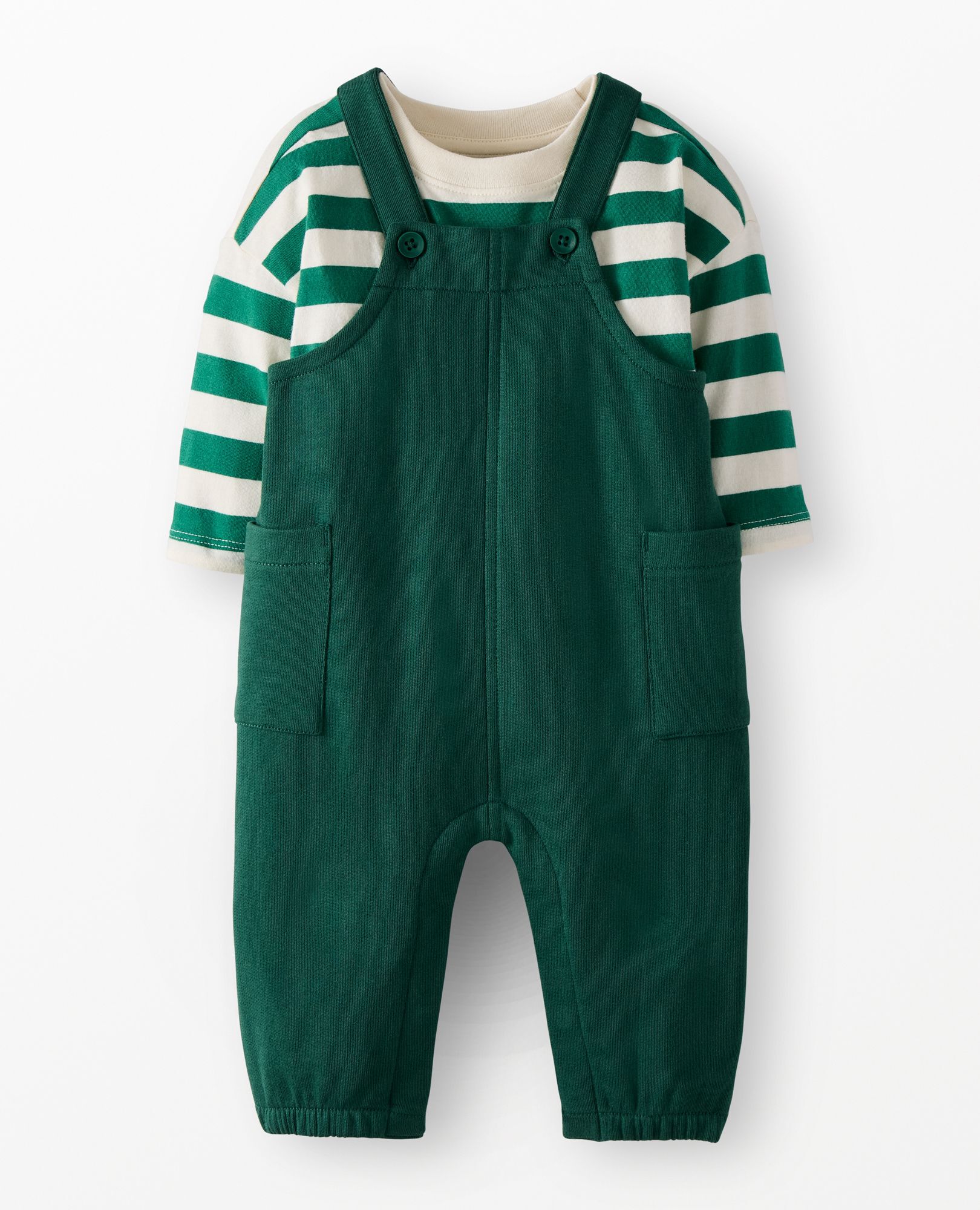 Baby Holiday Long Sleeve T-Shirt & Overalls Set