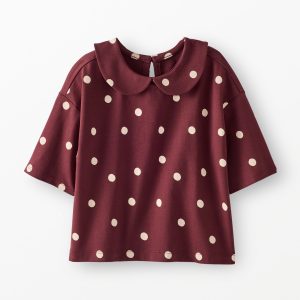 Elbow-Sleeve Collared T-Shirt