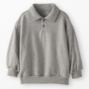 French Terry Polo Sweatshirt